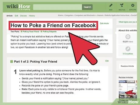 كيفية نكز صديق على فيسبوك